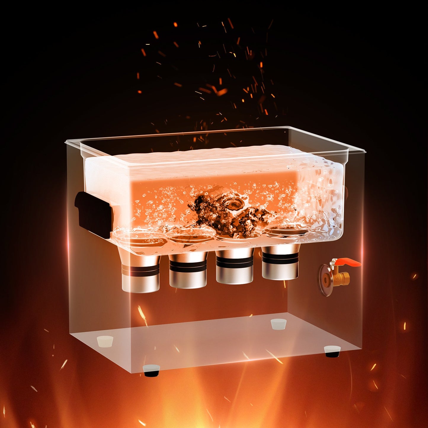 10-Liter-Ultraschallreiniger mit Heizung, Timer und Korb, professionelles digitales Ultraschall-Kavitationsgerät, 240-W-Reinigungsgerät für Laborgeräte, Metallteile, Vergaser, Messing, Autoteile und Motorteile