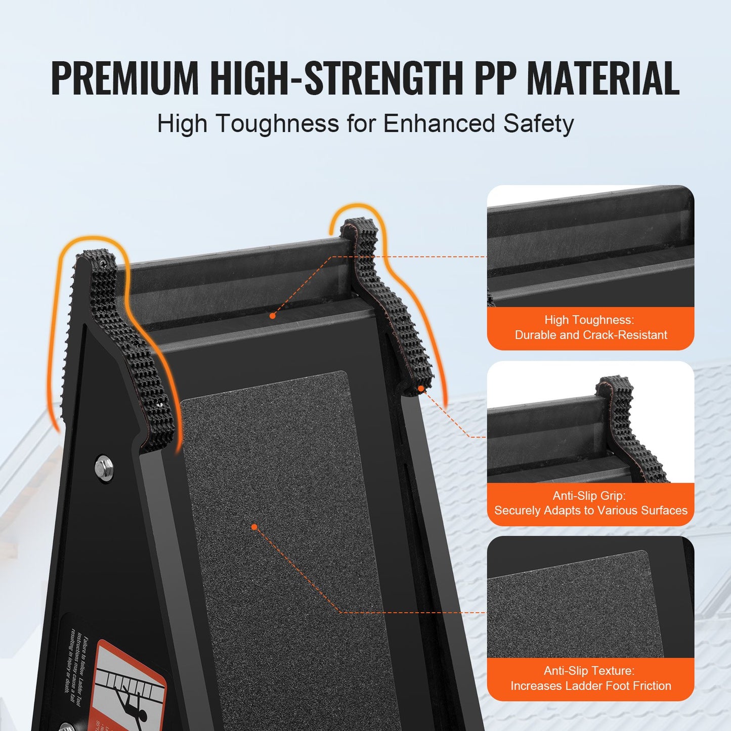 Leiterhebel 172,4 kg Tragkraft PP Nivellierwerkzeug mit Aufbewahrung für unebenes Gelände