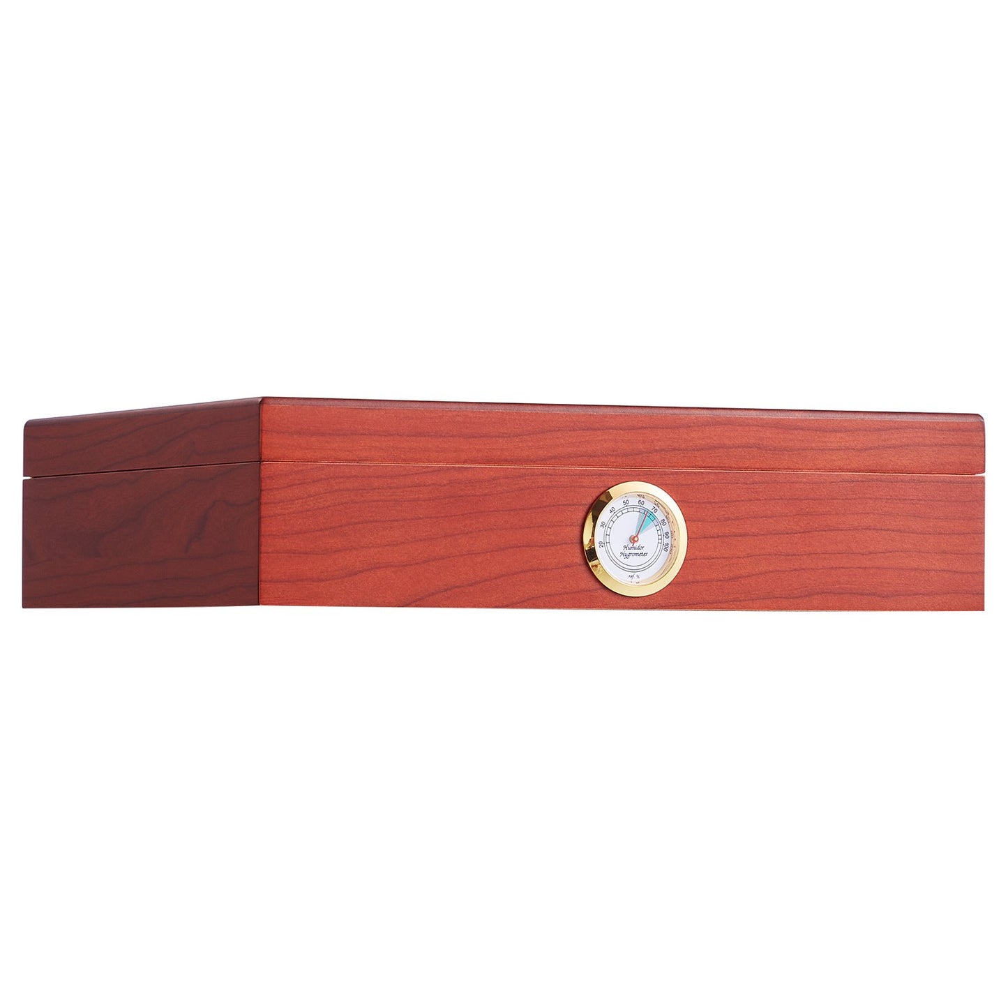 Cigar Humidor, Glass Top Cigar Humidor Box, Handmade Spanish Cedar Wood Cigar Desktop Box, Cigar Storage Case with Humidifier, Hygrometer and Divider, 10-25 Cigars, Great Gift for Men