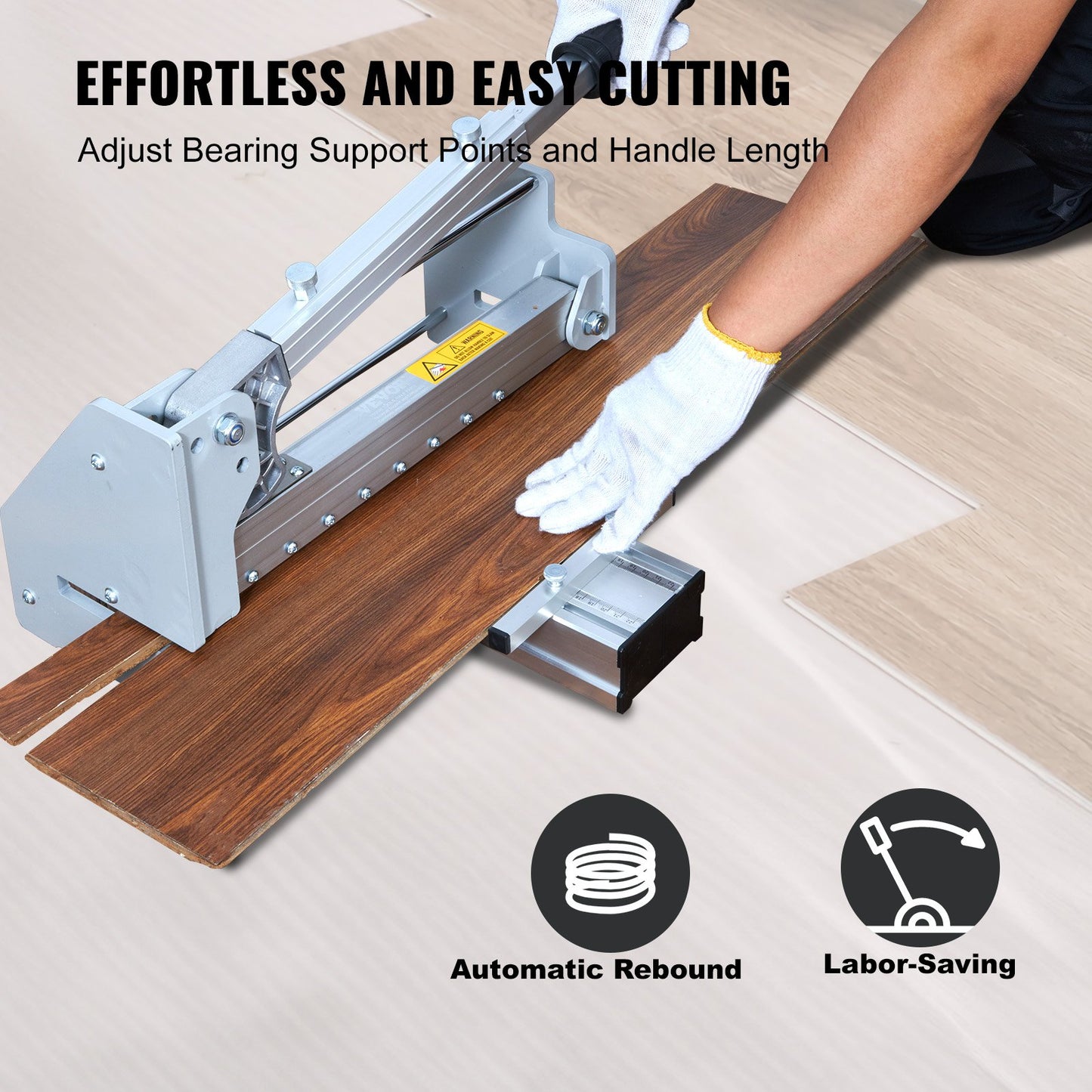 Floor Cutter 330mm, Cuts Vinyl Plank, Laminate, Engineered Hardwood, Siding, 12mm Cutting Depth Effortless And Easy Cutting, Vinyl Plank Cutter for LVP, WPC, SPC, LVT, VCT, PVC, and More