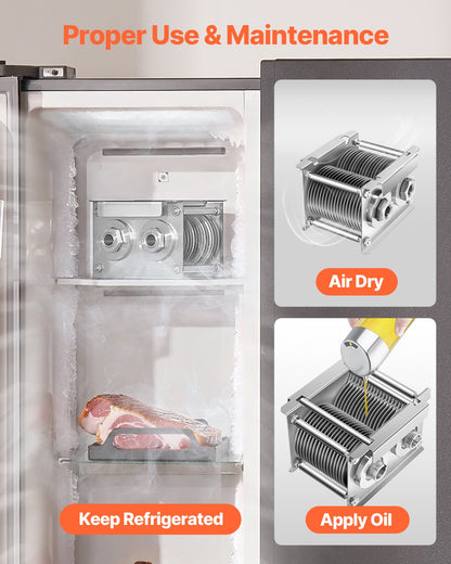 Meat Cutter Machine Blade, 5 mm Blade for Commercial Meat Cutter, One Set Blade for SJY-DQ90 Meat Cutting Machine, Stainless Steel, Cutter Slicer Blade Set for Boneless Meat, Soft Vegetables