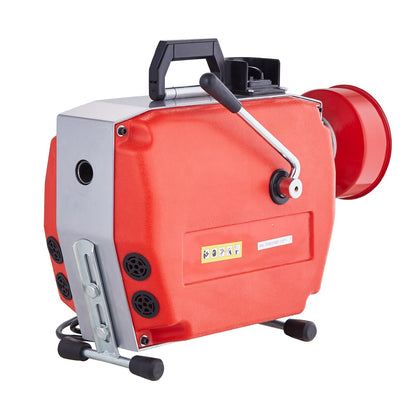 120 Fuß x 7/8 Zoll Abflussreinigungsmaschine, 420 W elektrische Abflussspirale mit manueller Zuführung - mit 6 Schneidmessern, 2 Stahlseilen (120 Fuß x 7/8 Zoll und 18 Fuß x 3/8 Zoll) und CW/CCW-Steuerung für Rohre von 1,9 Zoll bis 6 Zoll