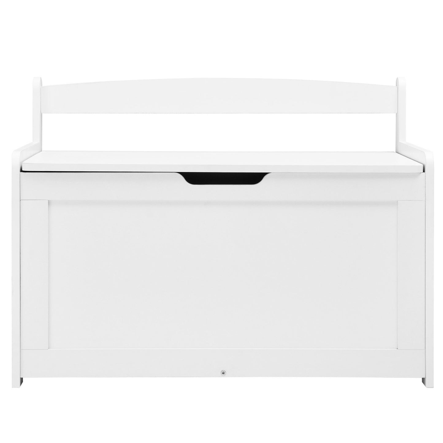 Wooden Toy Chest for Kids, Toddler Toy Storage Box with Flip-Top Lid and Safety Hinge, 32.68 x 17.91 x 24.02" Large Kids Storage Bench for Playroom, Bedroom, Living Room or Entryway, White
