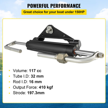 Hydraulic Steering Cylinder HC4645H Front Mount Hydraulic Outboard Marine Steering Cylinder Suit for Up to 150HP Boats Steering,hydraulic steering