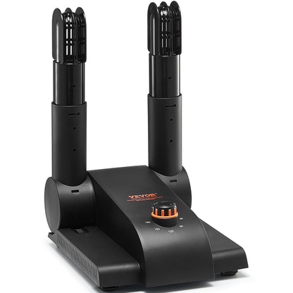 180° Foldable 2 Tubes Shoe Dryer, Portable Boot Dryer with Timer, Boot Warmers/Dryer with Heat Blower & PP(V0 Flame Retardant) for Snow Boots, Leather Shoes, Canvas Shoes, Socks, Black & Orange