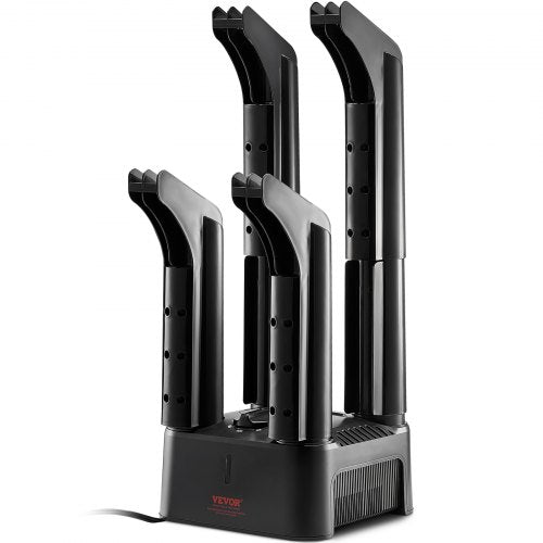 Detachable 4 Tubes Shoe Dryer, Portable Boot Dryer with Timer, Boot Warmers/Dryer with Heat Blower & ABS+PP for Snow Boots, Leather Shoes, Canvas Shoes, Socks, Black & Orange