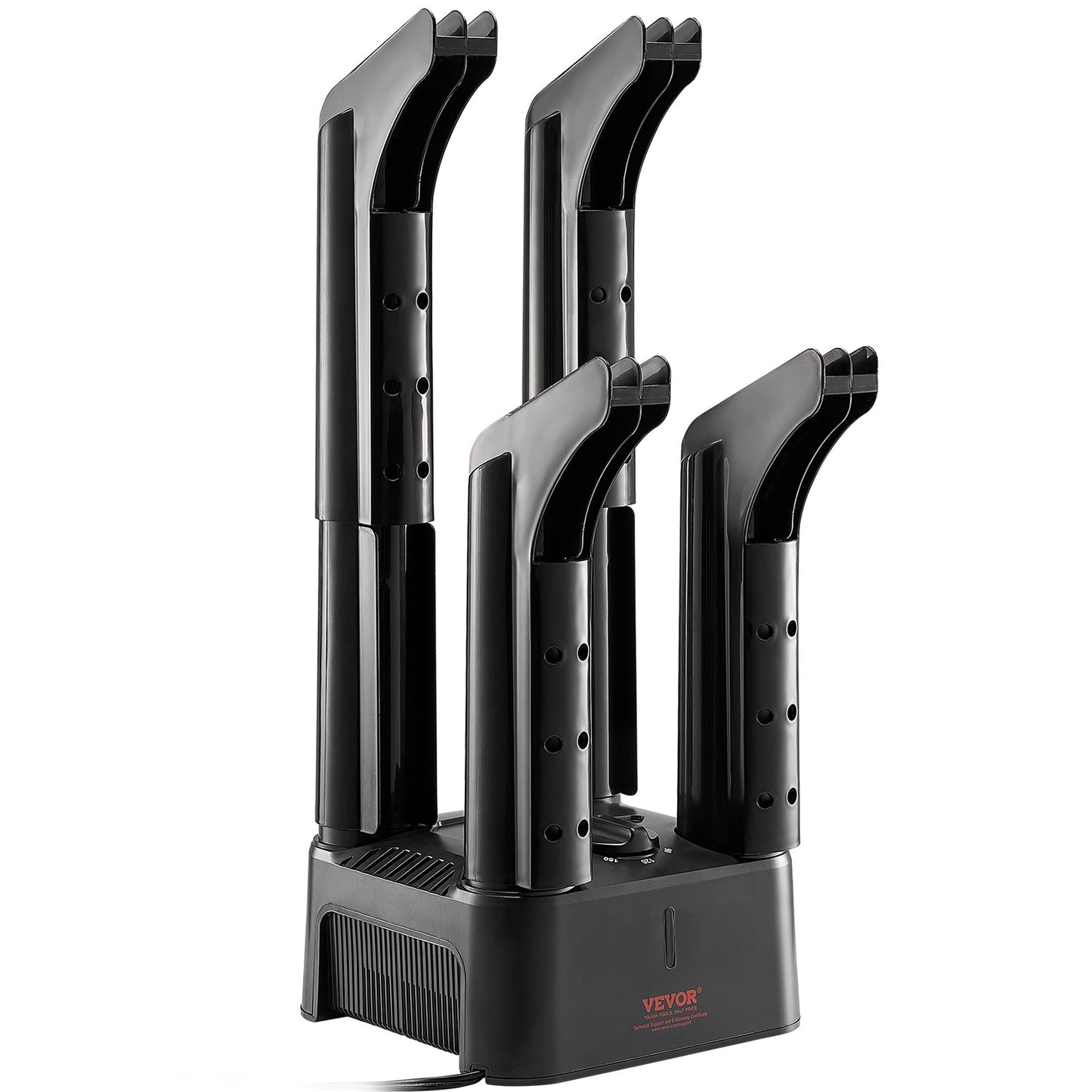 Detachable 4 Tubes Shoe Dryer, Portable Boot Dryer with Timer, Boot Warmers/Dryer with Heat Blower & ABS+PP for Snow Boots, Leather Shoes, Canvas Shoes, Socks, Black & Orange