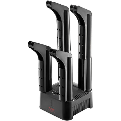 Detachable 4 Tubes Shoe Dryer, Portable Boot Dryer with Timer, Boot Warmers/Dryer with Heat Blower & ABS+PP for Snow Boots, Leather Shoes, Canvas Shoes, Socks, Black & Orange