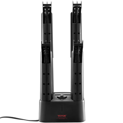 Detachable 4 Tubes Shoe Dryer, Portable Boot Dryer with Timer, Boot Warmers/Dryer with Heat Blower & ABS+PP for Snow Boots, Leather Shoes, Canvas Shoes, Socks, Black & Orange