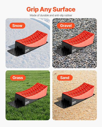 Camper Levelers, 2 Pcs RV Leveling Blocks, up to 8818.5lbs Camper Wheel Chocks, Max. 4" Leveling Height Heavy Duty Curved Levelers, RV Camper Leveler Kit with Anti-Slip Mat Carrying Bag Level