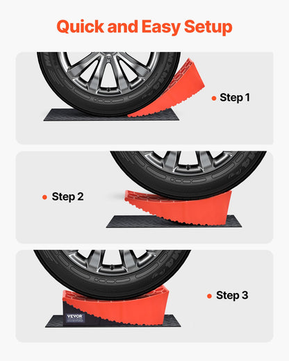 Camper Levelers, 2 Pcs RV Leveling Blocks, up to 8818.5lbs Camper Wheel Chocks, Max. 4" Leveling Height Heavy Duty Curved Levelers, RV Camper Leveler Kit with Anti-Slip Mat Carrying Bag Level