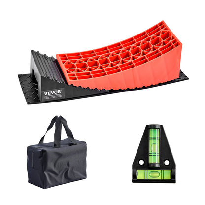 Camper Levelers, 2 Pcs RV Leveling Blocks, up to 8818.5lbs Camper Wheel Chocks, Max. 4" Leveling Height Heavy Duty Curved Levelers, RV Camper Leveler Kit with Anti-Slip Mat Carrying Bag Level