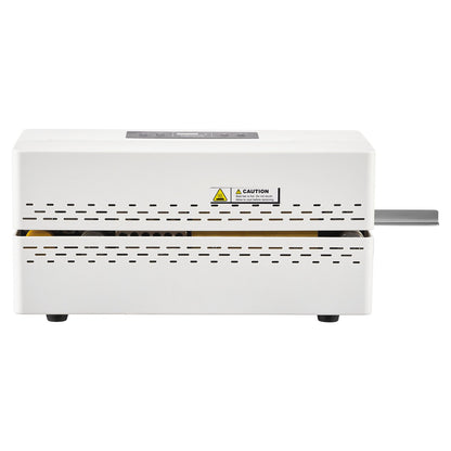 Kontinuierliche Siegelmaschine, 8–12 mm Siegelbreite, automatisches Bandsiegelgerät mit digitaler Temperaturregelung, automatischer Abschaltung, Heißsiegelmaschine für 0,06–0,2 mm dicke Plastikbeutel