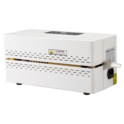 Kontinuierliche Siegelmaschine, 8–12 mm Siegelbreite, automatisches Bandsiegelgerät mit digitaler Temperaturregelung, automatischer Abschaltung, Heißsiegelmaschine für 0,06–0,2 mm dicke Plastikbeutel