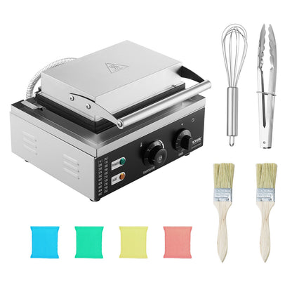 Elektrischer Donut-Maker, 1550 W, gewerbliche Donut-Maschine mit Antihaftbeschichtung, doppelseitiges Waffeleisen mit 12 Löchern für 12 Donuts, Temperatur 50–300 °C, für Gastronomie und Haushalt