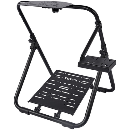 Zusammenklappbarer Rennlenkradständer, höhenverstellbare Universalbasis, kompatibel mit Logitech- und Thrustmaster-Rennlenkrädern und -Pedalen, robuster Rahmen, Standard-GT/Formula-Sitz, tragbar