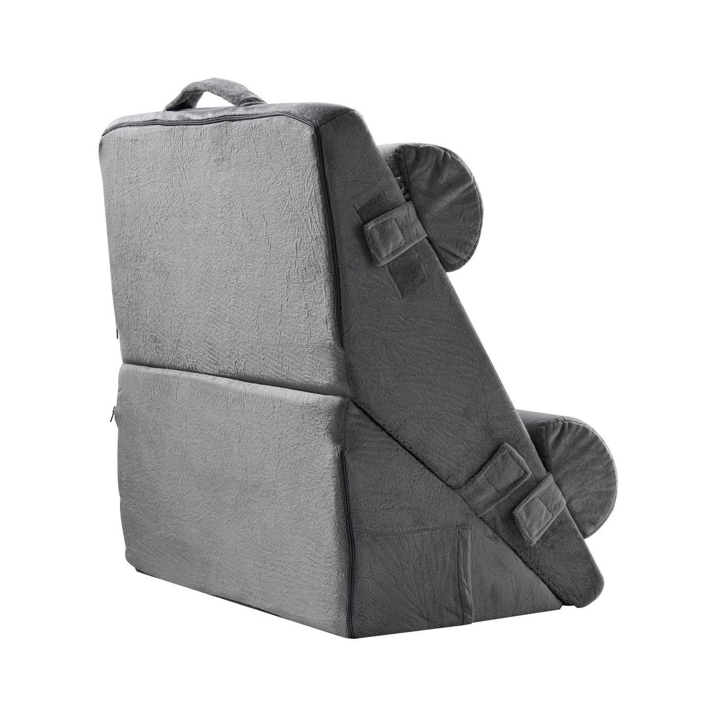 Wedge Pillow for Sleeping, 4 Pcs Adjustable Orthopedic Bed Wedge Set, Support Arm Leg Neck Shoulder, Post Surgery Pillow for Back Pain, Acid Reflux, Snoring Relief, Sitting up in Bed, Dark Grey