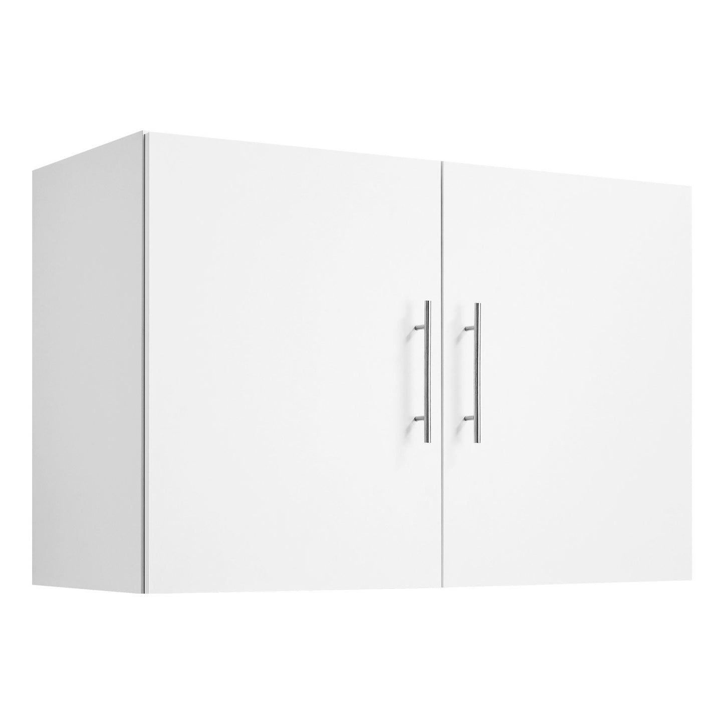 Laundry Room Wall Cabinet, 2-Tier Wall Mounted Hanging Cabinet with 2 Doors, Cupboard Organizer with Adjustable Shelf, for Bathroom, Kitchen, Garage, Laundry, 16 x 36 x 24 in (D x W x H), White