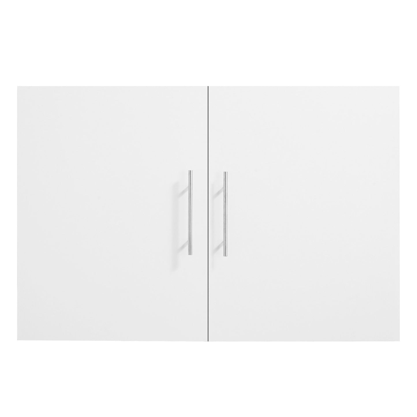 Laundry Room Wall Cabinet, 2-Tier Wall Mounted Hanging Cabinet with 2 Doors, Cupboard Organizer with Adjustable Shelf, for Bathroom, Kitchen, Garage, Laundry, 16 x 36 x 24 in (D x W x H), White