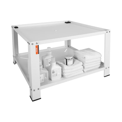 Waschmaschinen- und Trocknersockel mit Ablagefläche, 711 x 711 x 406 mm (L x B x H), universell passend für Waschmaschine und Trockner, Tragkraft bis 299 kg, robuste, multifunktionale Stahlbasis für Waschmaschinen