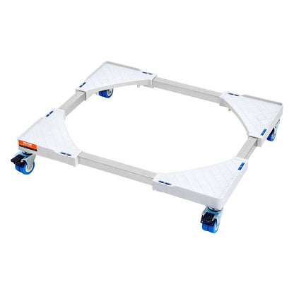 Mini Fridge Stand Universal Laundry Pedestal, Adjustable Refrigerator Stand with Smooth Casters, Washing Machine Pedestal Multi-Functional Base for Washer And Dryer, 381-615mm Wide Expandable