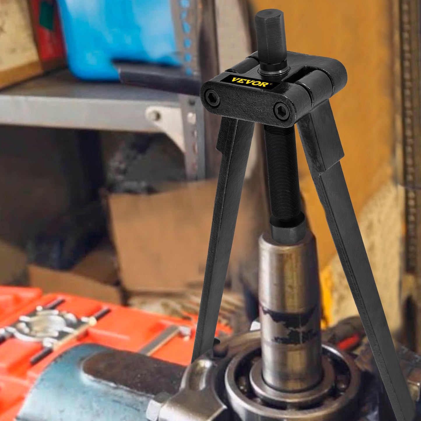 Lower Bearing Carrier Puller, Compatible with Yamaha, Johnson, Evinrude, Honda, Mercury, Robust Steel Marine Lower Bearing Puller with Adjustable Arms, Works for Lower Carrier Bearing Removing