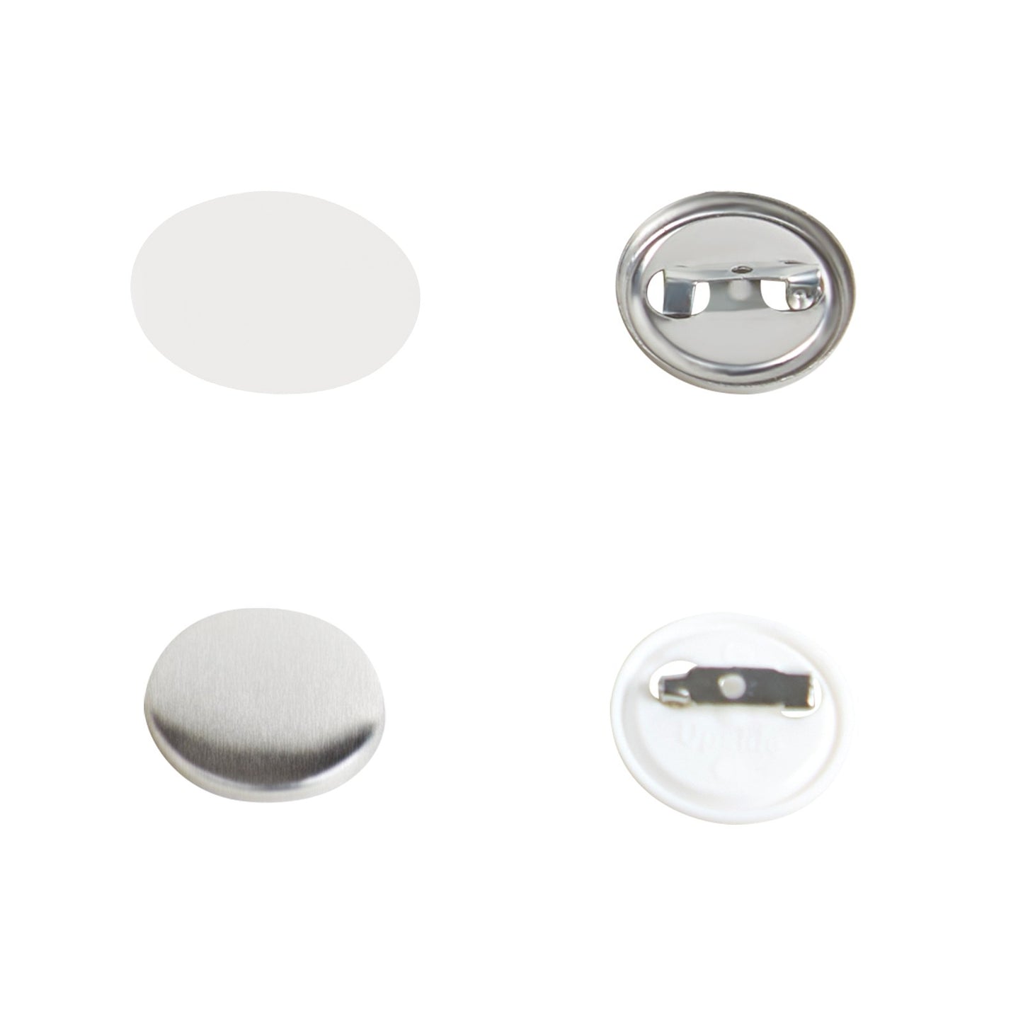 500 Sets 1 inch 25mm Pin Back Button Parts, DIY Round Button Badge Parts, Set Includes Metal Top, Plastic/Metal Button, Clear Film, and Blank Paper For Gifts Presents, Machine NOT Included