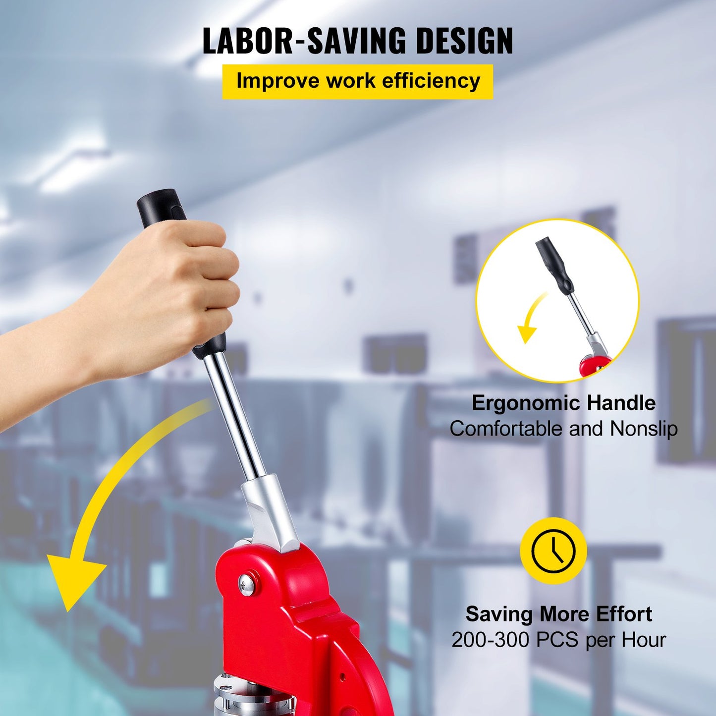 44mm Button Maker 1.73 Button and Badge Maker Machine Button Maker Press Punch Press Machine with 1000 Buttons(1000pcs)