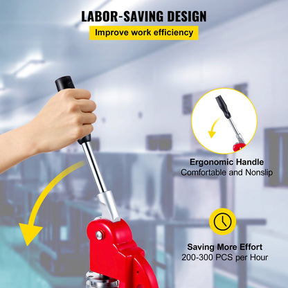 44mm Button Maker 1.73 Button and Badge Maker Machine Button Maker Press Punch Press Machine with 1000 Buttons(1000pcs)