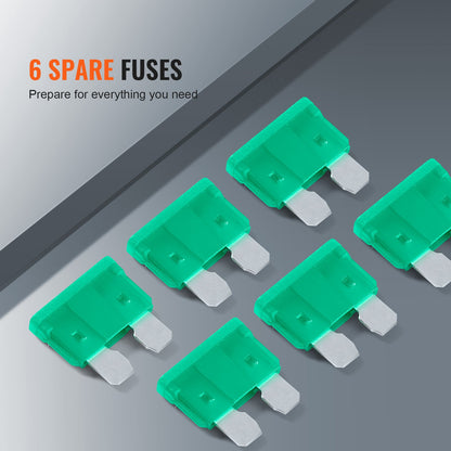 Modifizierter Sinus-Wechselrichter, 1500 W, 12 V DC auf 230 V AC, mit 2 AC-Steckdosen, 2 USB-Anschlüssen, 1 USB-C-Anschluss und 6 Ersatzsicherungen, für kleine Haushaltsgeräte wie Smartphones und Laptops, CE- und FCC-zertifiziert