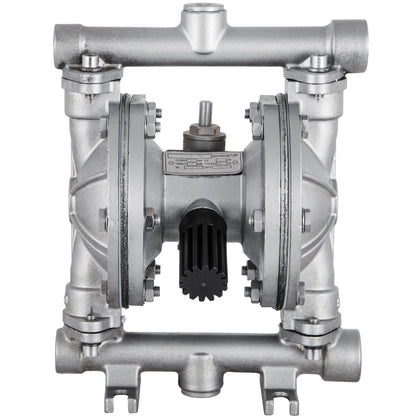 Air-Operated Double Diaphragm Pump, Inlet & Outlet, Stainless Steel Body, 11.36 L/min, PTFE Diaphragm Pneumatic Transfer Pump for Petroleum, Diesel, Oil & Low Viscosity Fluids