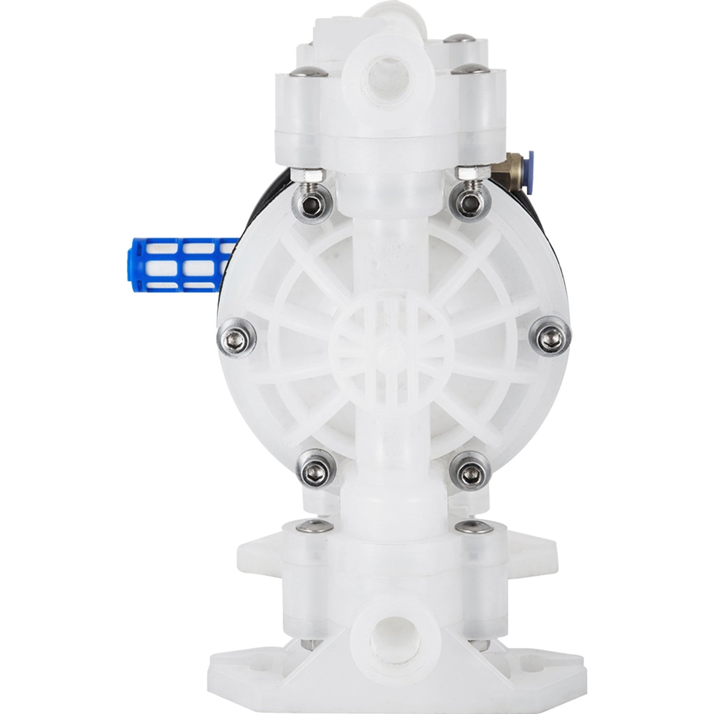 Doppelmembran-Luftpumpe, 7 GPM, 100 PSI, Polypropylen-Membran-Wasserpumpe mit 1,3 cm Ein- und Auslassöffnungen, max. Förderhöhe 6900,7 cm, luftbetriebene Membranpumpe mit abgedichtetem Kugelventil