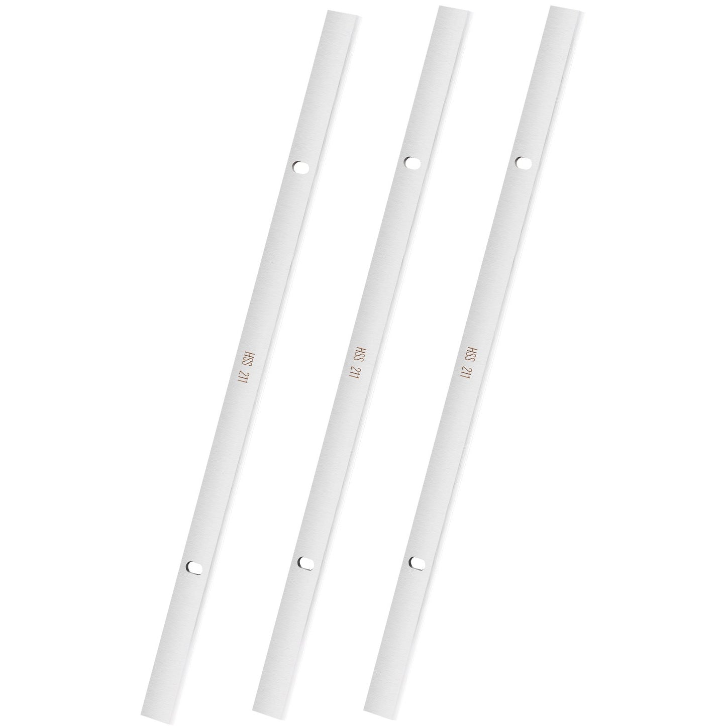 Hobelmesser, 33 cm dick, 2 mm verstärkt, aus HSS-Stahl (HRC 55-60), praktische Befestigungslöcher für Schreinerarbeiten, Heimwerkerprojekte und Industrie, 3er-Set