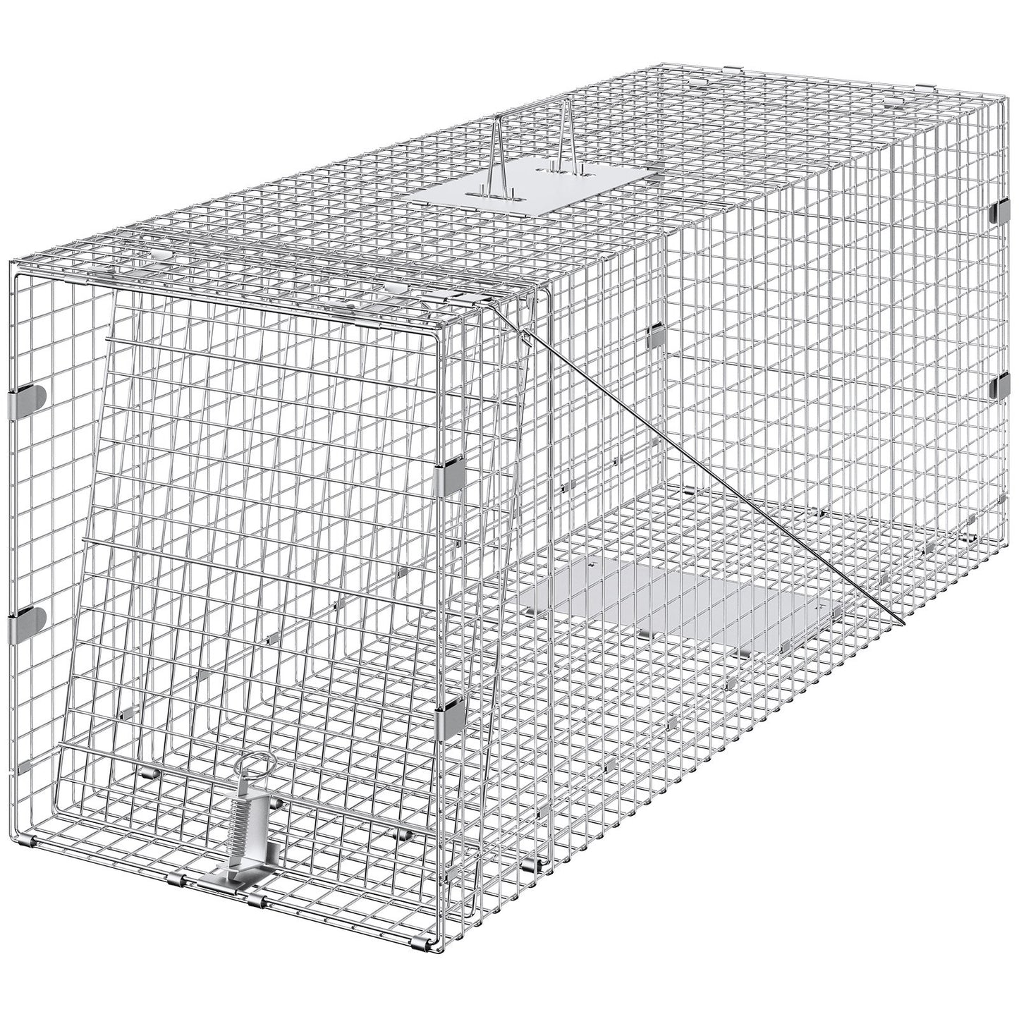 Live Animal Cage Trap 106.7 x 40.6 x 45.7 cm Humane Cat Trap Cats Squirrels Mouse