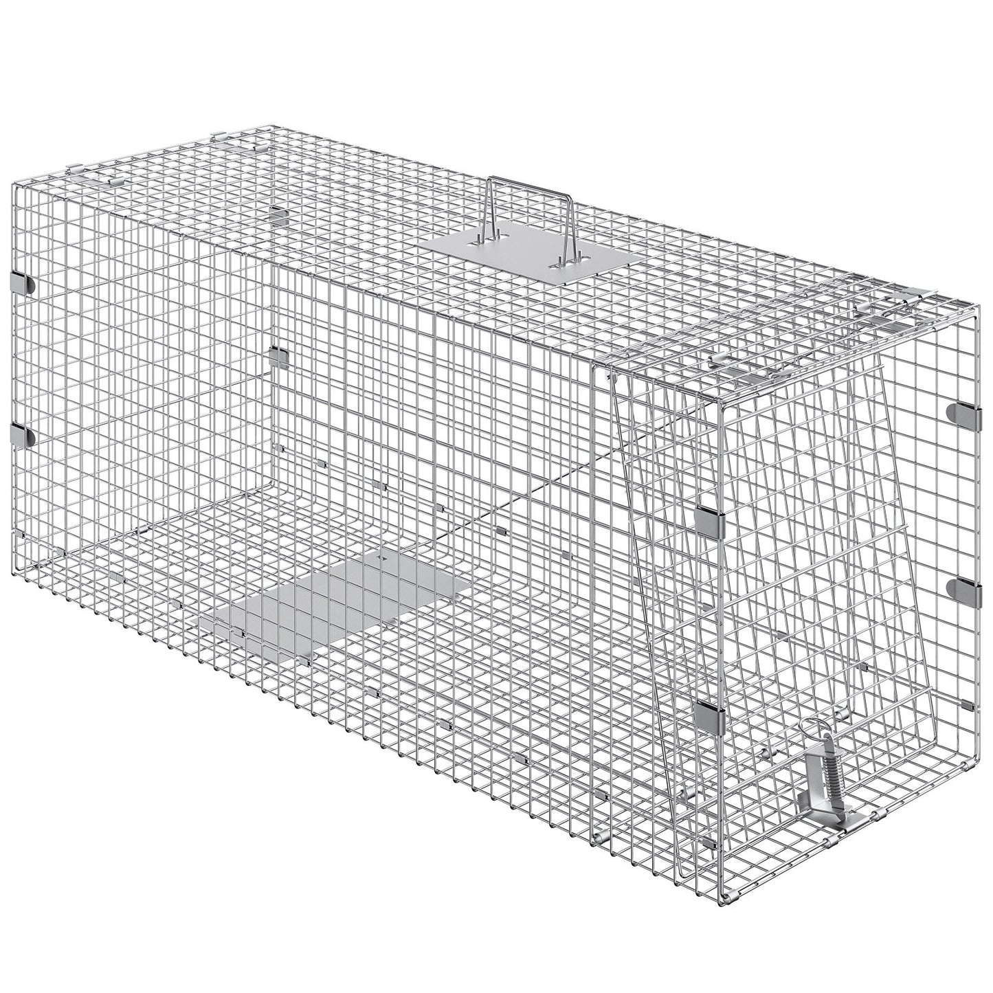 Live Animal Cage Trap 106.7 x 40.6 x 45.7 cm Humane Cat Trap Cats Squirrels Mouse