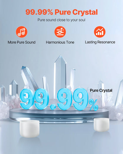 2 Kristallklangschalen (8 und 10 Zoll, A &amp; F), mattierte Quarzschale mit 10-Zoll-Tragetasche, 1 Gummischlägel und 2 O-Ringen. Ideal für Meditation, Yoga und Klangheilung.