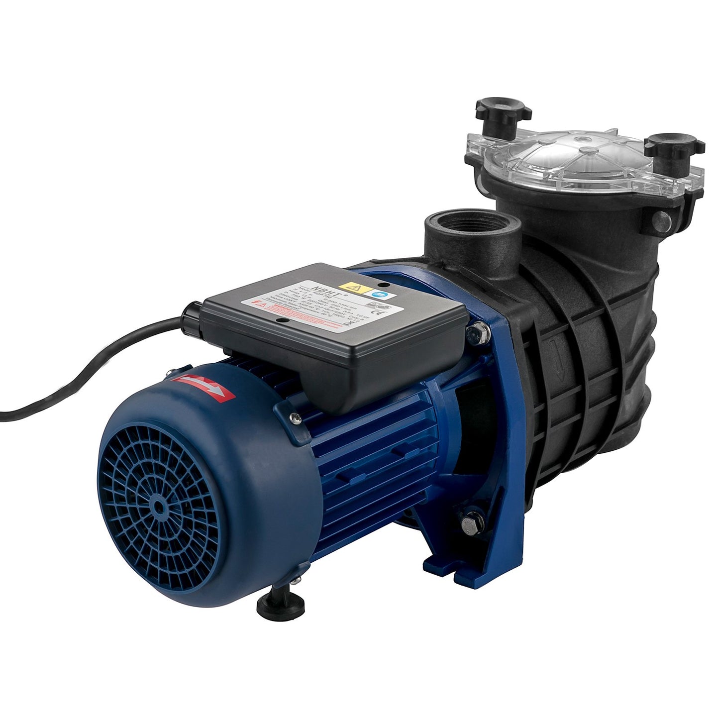 750 W(1 HP) Pool Pump, 15000 L/h 750W Pool Pump In/Ground Swimming Pool Pump with Strainer Basket Pool Pump Motor for Clean Swimming Pool Water 50 mm(1.97") Inlet/Outlet pool filter pump with 2 Fitting Hoses