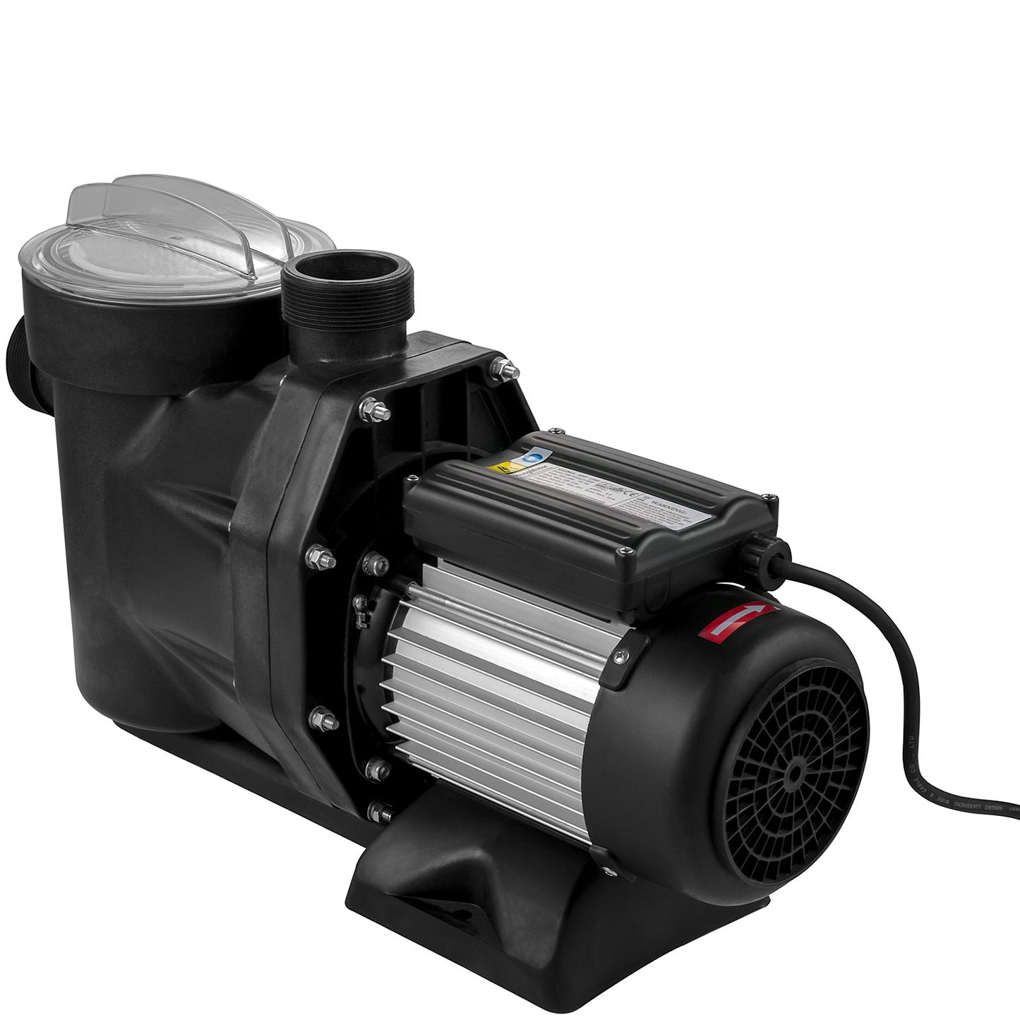 1 HP Pool Pump, 19200 L/h 750W Pool Pump In/Ground Swimming Pool Pump with Strainer Basket Pool Pump Motor for Clean Swimming Pool Water 1.97" Inlet/Outlet pool filter pump with 2 Fitting Hoses