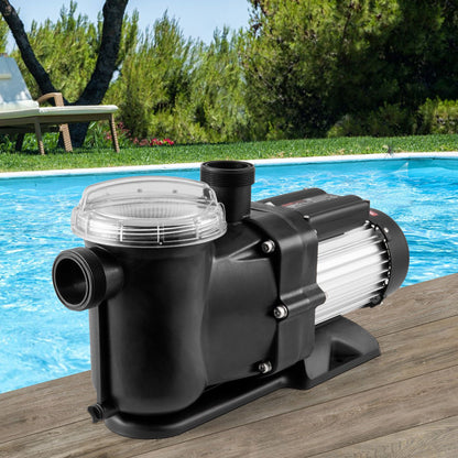 Above Ground Pool Pump, 1118W(1.5HP), 378 L/min((100 GPM) Max. Flow Single Speed Swimming Pool Pump, 220V 2850RPM 15M Max. Head Lift Pool Pump with Filter Basket, for Above Ground Pools Hot Tubs Spas, UL Certified