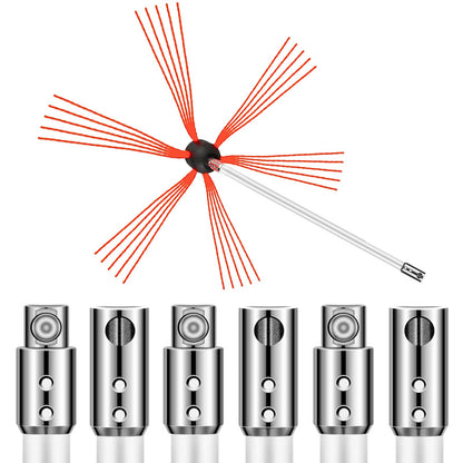 Schornsteinfeger-Set, Schornsteinreinigungsset 701 cm, Rußtau-Schornsteinreinigungsset