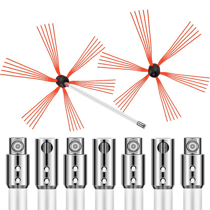 Schornsteinfeger-Set, Schornsteinreinigungsset 792,5 cm, Rußtau-Schornsteinreinigungsset