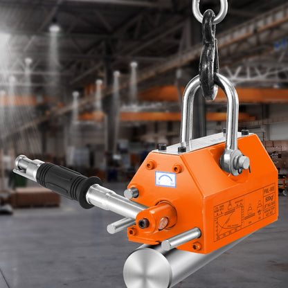 Magnetic Lifter, 1320 lbs/600kg Pulling Capacity, 2.5 Safety Factor, Neodymium & Steel, Lifting Magnet with Release, Permanent Lift Magnets, Heavy Duty Magnet for Hoist, Shop Crane, Block, Board
