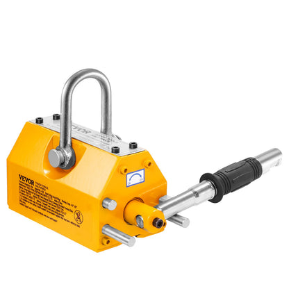 Magnetic Lifter, 3300lbs/1500kg Pulling Capacity, 2.5 Safety Factor, Neodymium & Steel, Lifting Magnet with Release, Permanent Lift Magnets, Heavy Duty Magnet for Hoist, Shop Crane, Block, Board