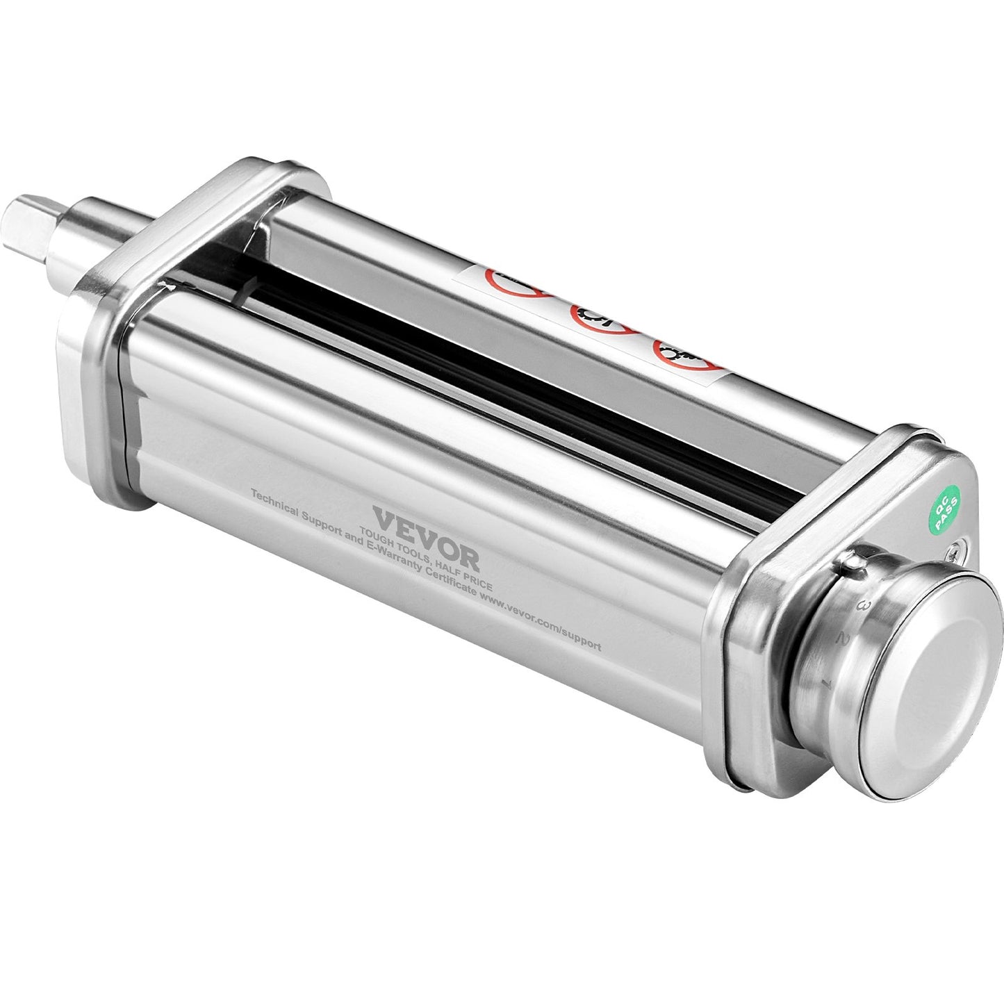 Nudelaufsatz für KitchenAid Küchenmaschinen, Nudelwalzenaufsatz aus Edelstahl, Zubehör für Nudelmaschinen mit 8 einstellbaren Dickenstufen, KitchenAid Nudelaufsatz von