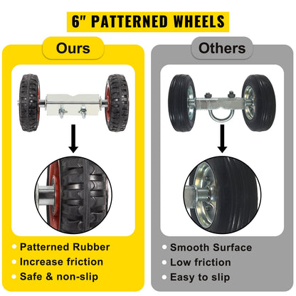Chain Link Rolling Gate Kit Galvanized Steel Rolling Fence 6 Universal Track Bracket Chain Link Rolling Gate Hardware Kit 2 Solid Rubber Wheels Fence Rolling Kit for Chain Link Sliding Gate