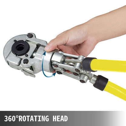 Kupferrohr-Crimpzange, Sanitär-Crimpwerkzeug V 12–28 mm, Presszange für Kupferrohre TH 16–32 mm, 360°-Kopf