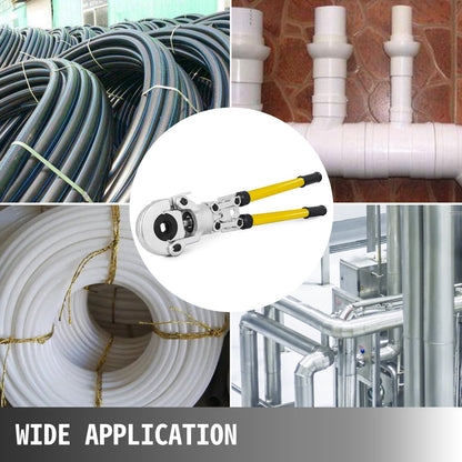 Kupferrohr-Crimpzange, Sanitär-Crimpwerkzeug V 12–28 mm, Presszange für Kupferrohre TH 16–32 mm, 360°-Kopf