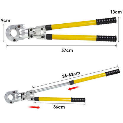 Kupferrohr-Crimpzange, Sanitär-Crimpwerkzeug V 12–28 mm, Presszange für Kupferrohre TH 16–32 mm, 360°-Kopf