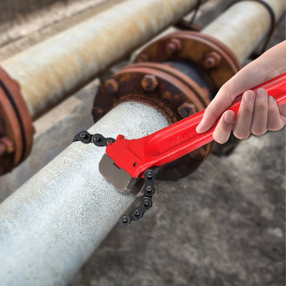 Kettenzange für Rohre, 36 Zoll (91 cm), Hochleistungs-Ölfilterkettenzange, Kapazität 4-1/2 bis 7-1/2 Zoll (114 bis 190 mm), Kettenzange, 30 Zoll (760 mm) Kettenlänge, Werkzeug für Sanitärrohre