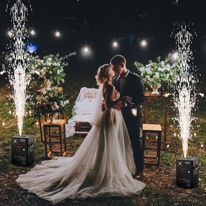 Cold Spark Machine, 700W Output Fireworks Controller, 6.6-16.4ft Adjustable Height, with Advanced DMX System,LED Screen,Portable Handle,HeavyDuty Aluminum Alloy for Stage DJ Wedding Event,Party